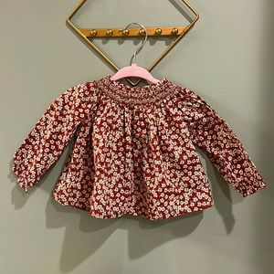 Bonpoint baby girl’s floral blouse, size 6m